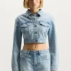 Logo Bling Crop Jacket
