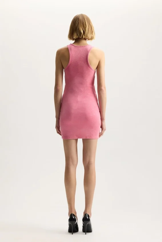 Wordmark Rib Cut Out Dress